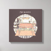 Chillin' met FRIENDS™ Cartoon Canvas Afdruk (Voorkant)