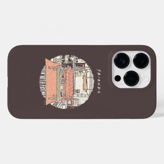 Chillin' met FRIENDS™ Cartoon Case-Mate iPhone Case (Achterkant (horizontaal))