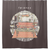 Chillin' met FRIENDS™ Cartoon Douchegordijn (Voorkant)
