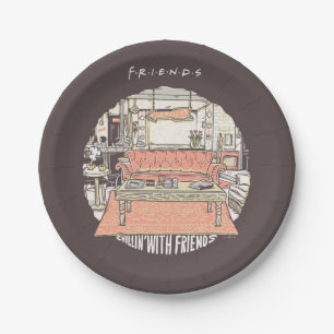 Chillin' met FRIENDS™ Cartoon Papieren Bordje