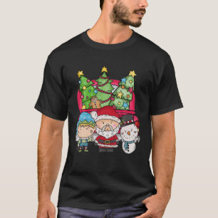 Chillin met kerstmis met Snowman Red Car T-shirt
