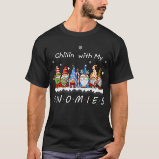 Chillin met mijn Gnomen Funny Gnome Kerstmis Pama T-shirt
