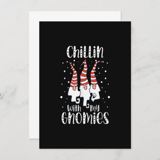 Chillin met mijn Gnomen-kerstdag Garden Gnome Kaart (Voorkant / Achterkant)