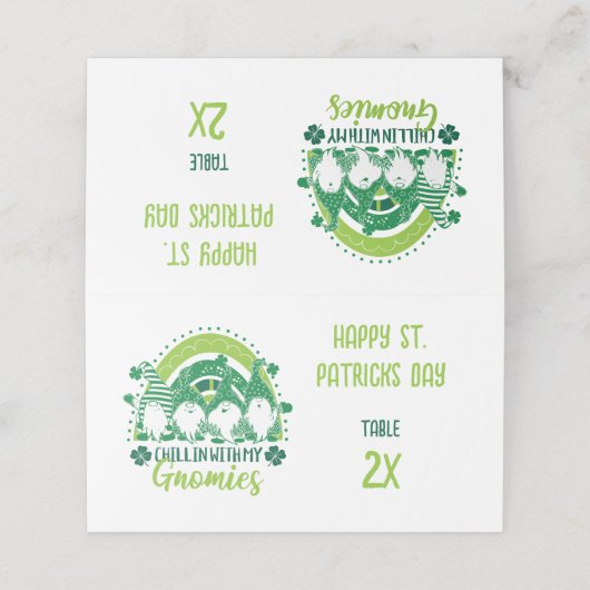 Chillin met mijn gnomen St. Patrick's Day Shamrock (Buitenkant ongevouwen)