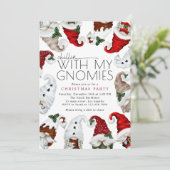 Chillin met mijn Gnomies kerstfeest Kaart (Staand voorkant)