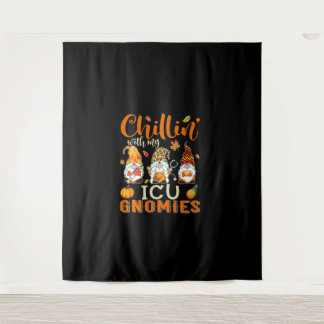 Chillin met mijn ICU Gnomies Nurse Gnome Thanksgiv Wandkleed