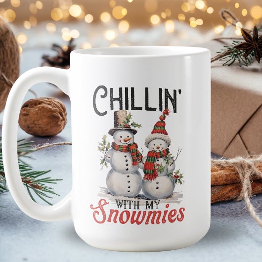 Chillin 'Met Mijn Sneeuwmies Schattige Sneeuwman Koffiemok