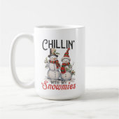 Chillin 'Met Mijn Sneeuwmies Schattige Sneeuwman Koffiemok (Links)