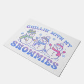 Chillin' met mijn sneeuwpoppen deurmat (Schuin)