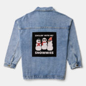 Chillin met mijn snowmies denim jacket (Achterkant)