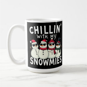 Chillin met mijn Snowmies Funny Snowman Kerstmis Koffiemok