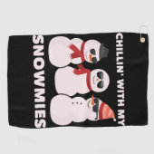 Chillin met mijn snowmies golfhanddoek (Horizontaal)