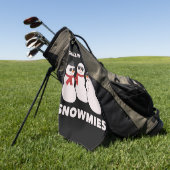 Chillin met mijn snowmies golfhanddoek (Groen)