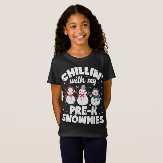 Chillin met mijn Snowmies kletst Snowman Ugly Chri T-shirt (Voorkant volledig)