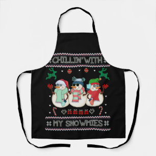 Chillin met mijn Snowmies lelijke kerstkeuken Schort