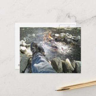 Chillin met mijn voeten omhoog door het briefkaart