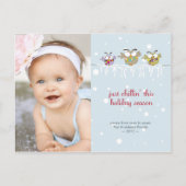 Chillin Owls Photo Holiday Briefkaart (Voorkant)