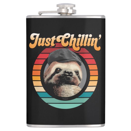 Chillin’ Sloth Heupfles (Voorkant)