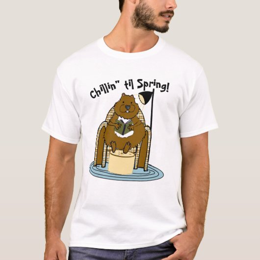 Chillin til Spring Groundhog T-shirt (Voorkant)