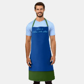 "Chillin' while Grillin'' Personalized Adult Apron Schort (Gedragen)