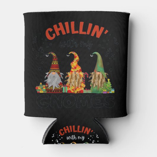 Chillin With My Gnomes Christmas Blikjeskoeler (Voorkant)