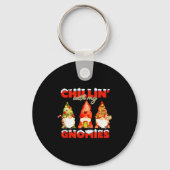 Chillin' With My Gnomies Christmas Matching Family Sleutelhanger (Voorkant)
