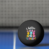 Chillin With My Peeps, Funny Easter Bunny Pingpongballen (Net)