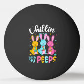Chillin With My Peeps, Funny Easter Bunny Pingpongballen (Voorkant)