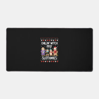 Chillin With My Slothmies Funny Sloth Ugly Christm Bureaumat