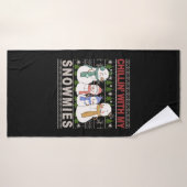 Chillin with My Snowmies Funny Ugly Christmas (Serviette de bain)