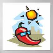 chilline chili pepper poster (Voorkant)