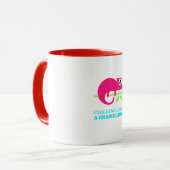 CHILLING ALS EEN CHAMILLION KLEURRIJKE MOK (Voorkant links)