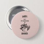 Chilling book-worm ronde button 7,6 cm (Voorkant /achterkant)