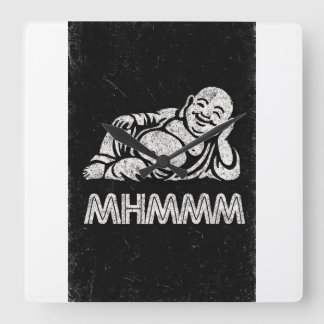 Chilling Buddha MHMM Muurklok Vierkante Klok