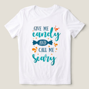 Chilling Charm: Groene en Oranje Halloween Quote Tri-Blend Shirt