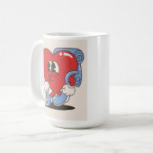 Chilling Coeur Conception Mug (Devant gauche)
