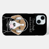 Chilling Dog met Bubblegum Schattige Funny Beagle Case-Mate iPhone Case (Achterkant (horizontaal))