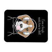 Chilling Dog met Bubblegum Schattige Funny Beagle Magneet (Horizontaal)