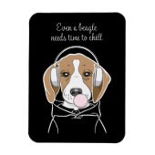Chilling Dog met Bubblegum Schattige Funny Beagle Magneet (Verticaal)