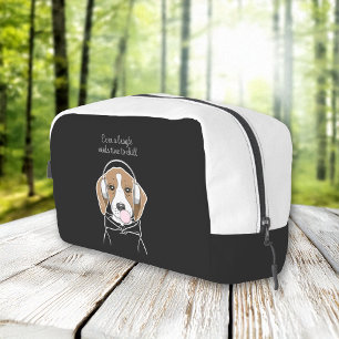 Chilling Dog met Bubblegum Schattige Funny Beagle Toilettasje