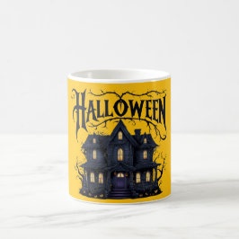Chilling Haunted House Mok Design voor Halloween
