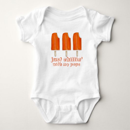 Chillin's met mijn Poppen Creamsicle Pap Romper (Voorkant)