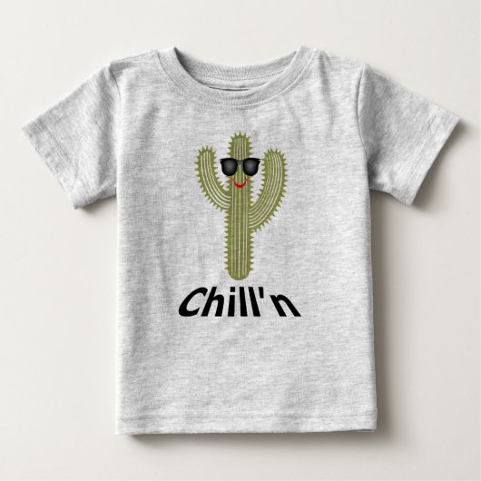 Chill'n Cactus Design - Baby Fine Jersey T-Shirt (Devant)