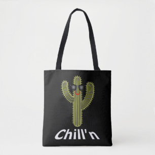 Chill'n Cactus Design - Custom All-Over-Print Tote Draagtas