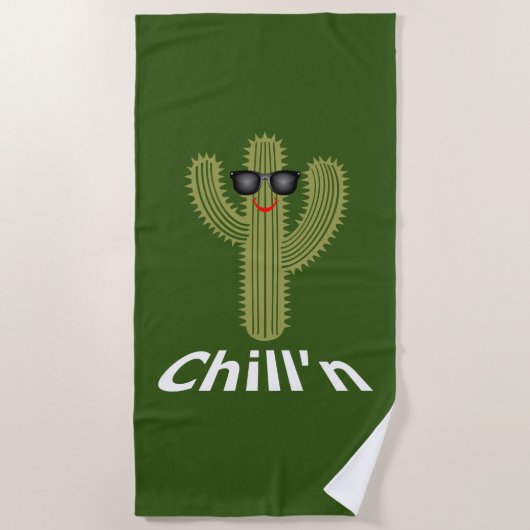 Chill'n Cactus Design - Serviette de plage (Devant)