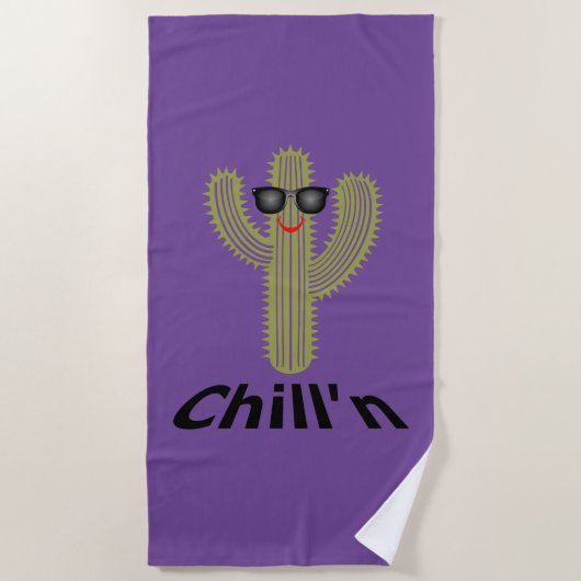 Chill'n Cactus Design - Serviette de plage (Devant)