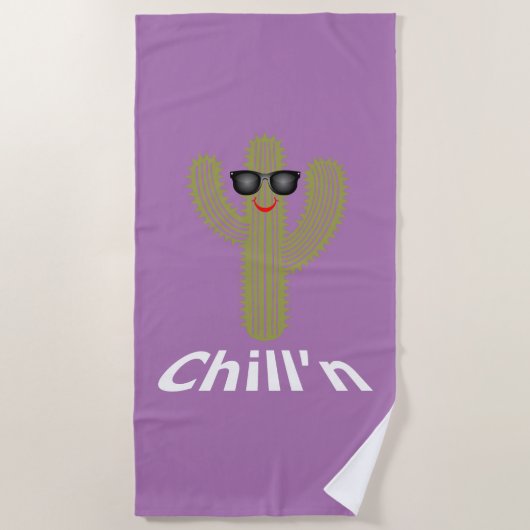 Chill'n Cactus Design - Serviette de plage (Devant)