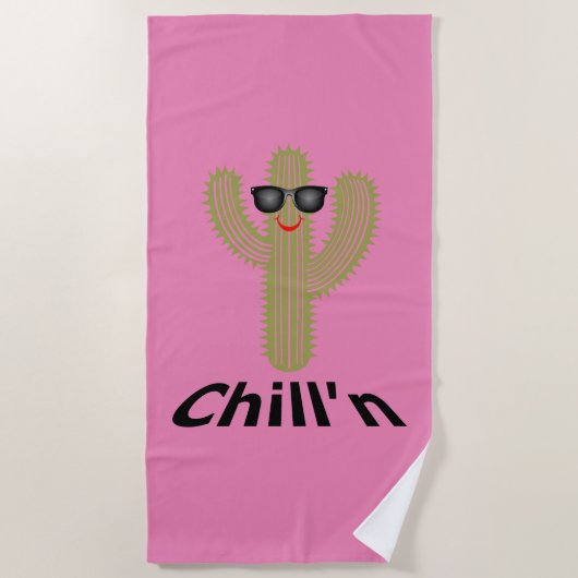 Chill'n Cactus Design - Serviette de plage (Devant)