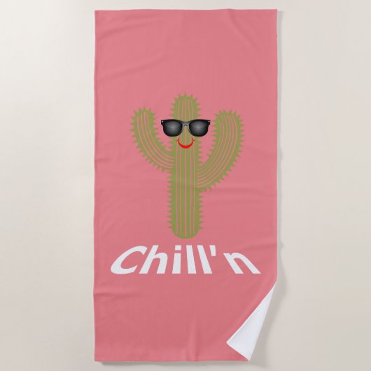 Chill'n Cactus Design - Serviette de plage (Devant)