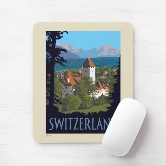 Chillon Castle | Zwitserland Muismat (Met muis)